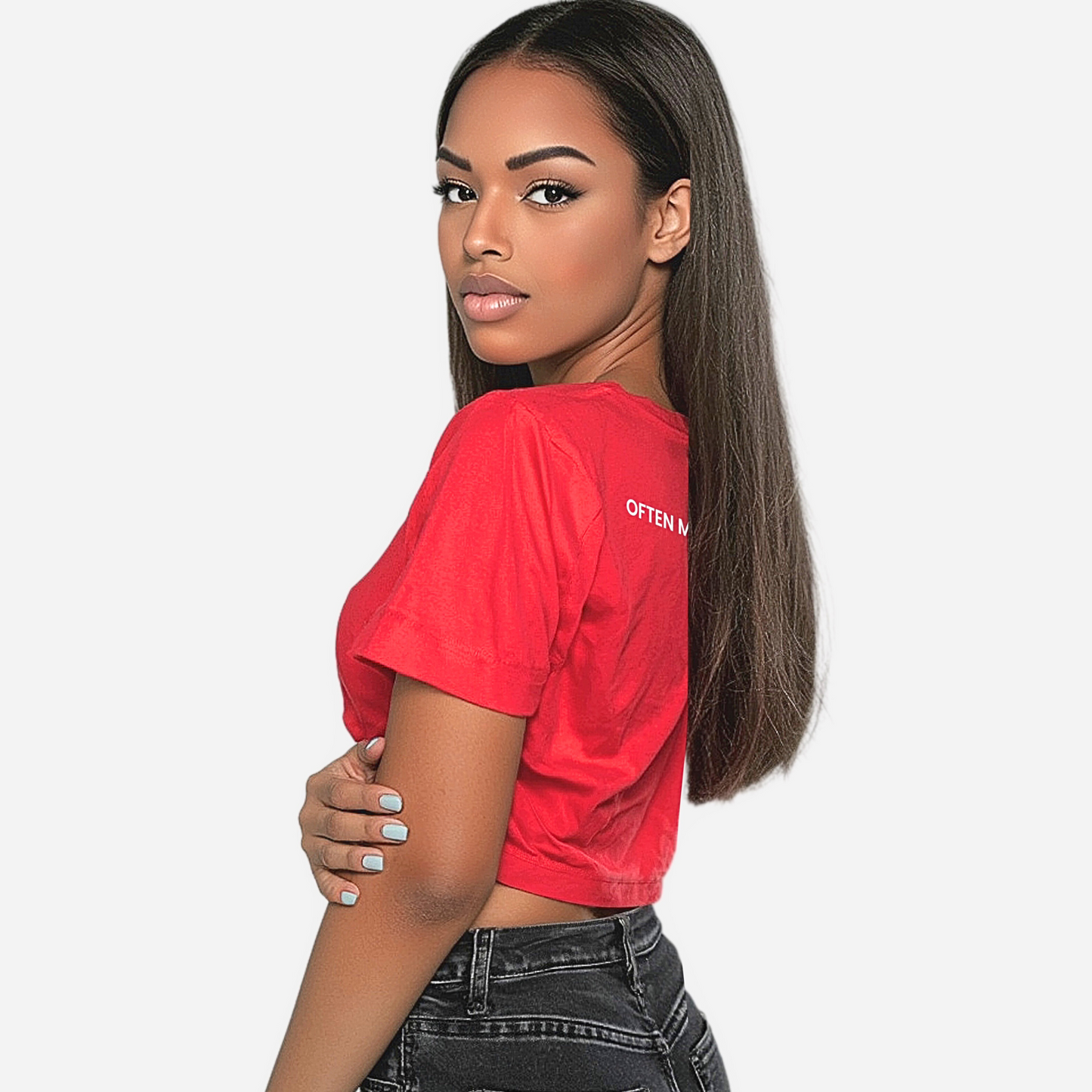 Signature II (711) Crop Top (Big Apple Red)