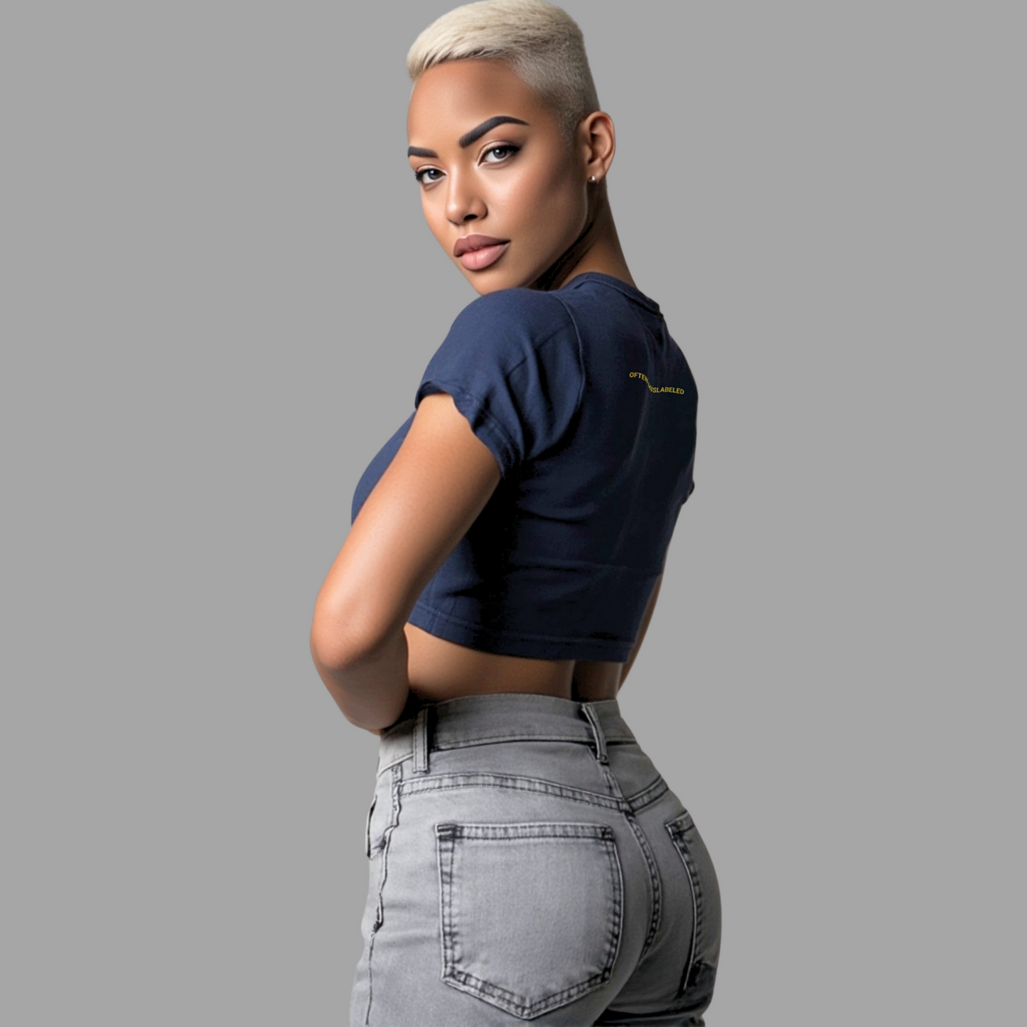 Viln New York Blue Crop Top T-Shirt