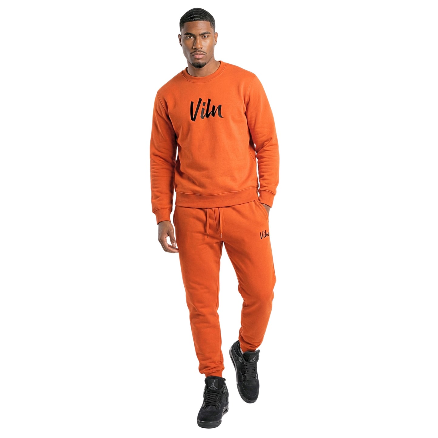 VILN Signature Crewneck Sweatsuit (Burnt Orange)
