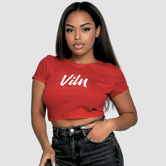 Signature II (711) Crop Top (Big Apple Red)