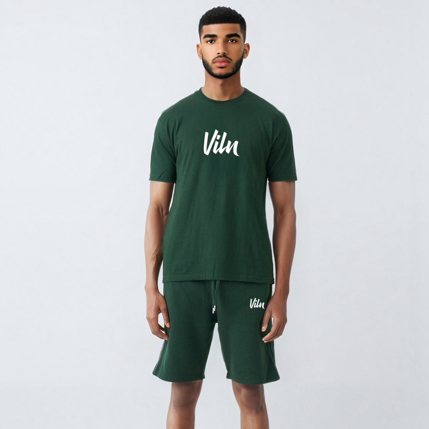 All City Short Set (Emerald Green/White)