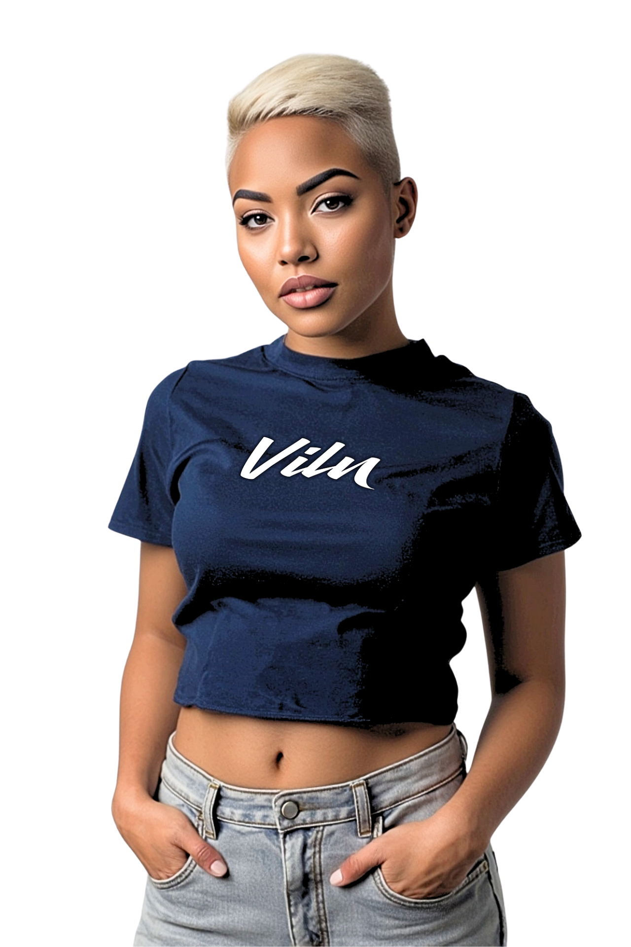 Signature II New York Blue Crop Top T-Shirt