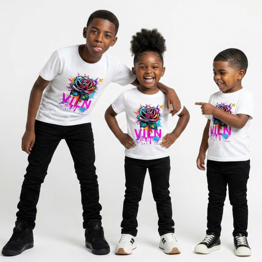 Lil Viln Distorted Rose Statement t-shirt (Graphic)