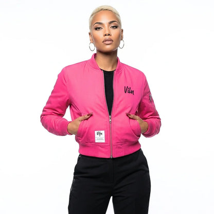 VILN Code Flight Jacket — Voltage Fuchsia