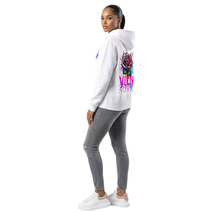 Distorted Rose Statement Hoodie