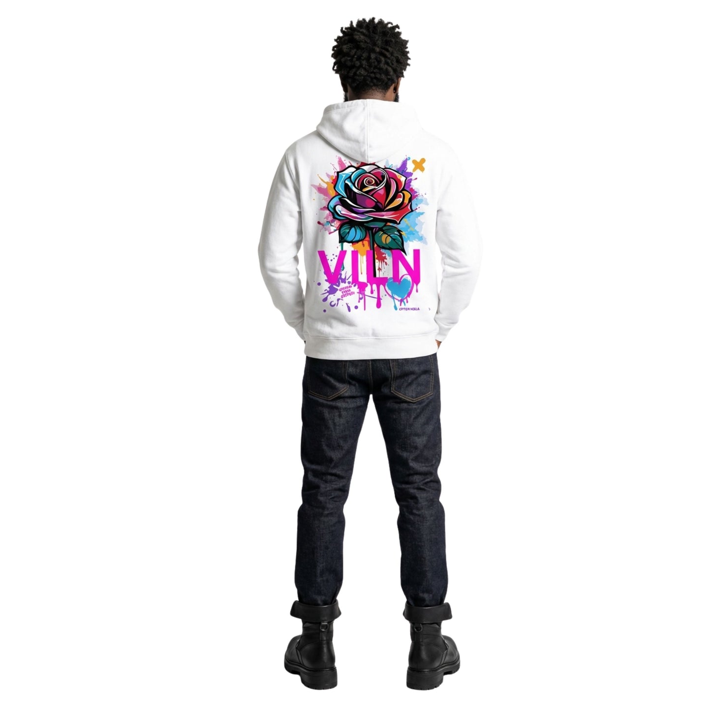 Distorted Rose Statement Hoodie