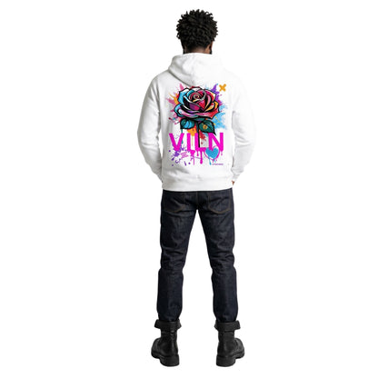 Distorted Rose Statement Hoodie