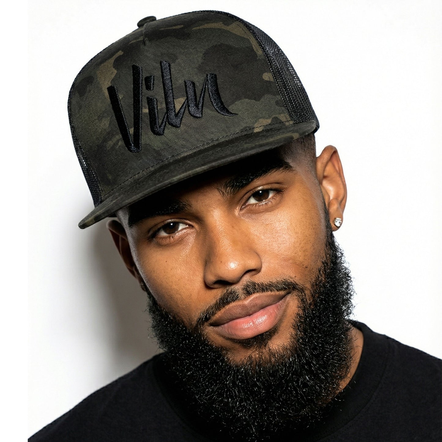 Signature Black Camo Snapback Hat