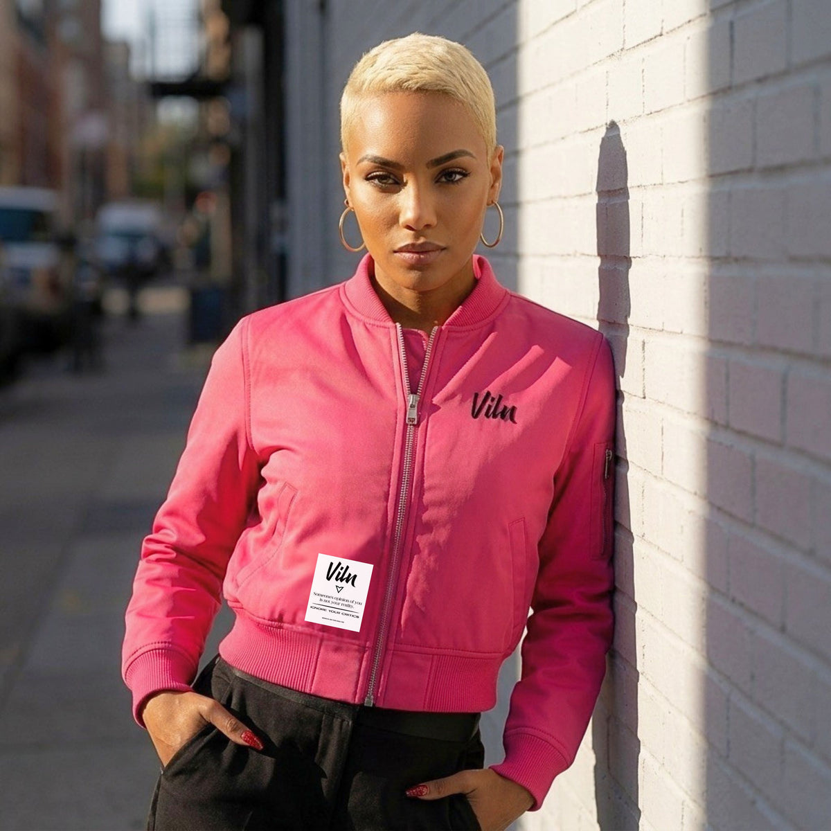 VILN Code Flight Jacket — Voltage Fuchsia