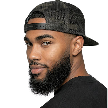 Signature Black Camo Snapback Hat