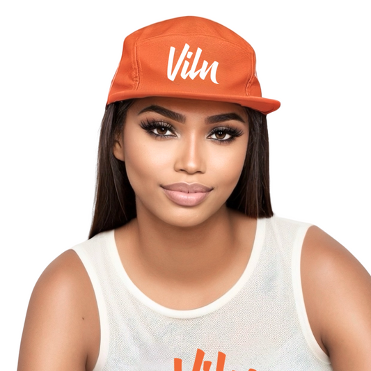 5 Panel biker hat (Orange)